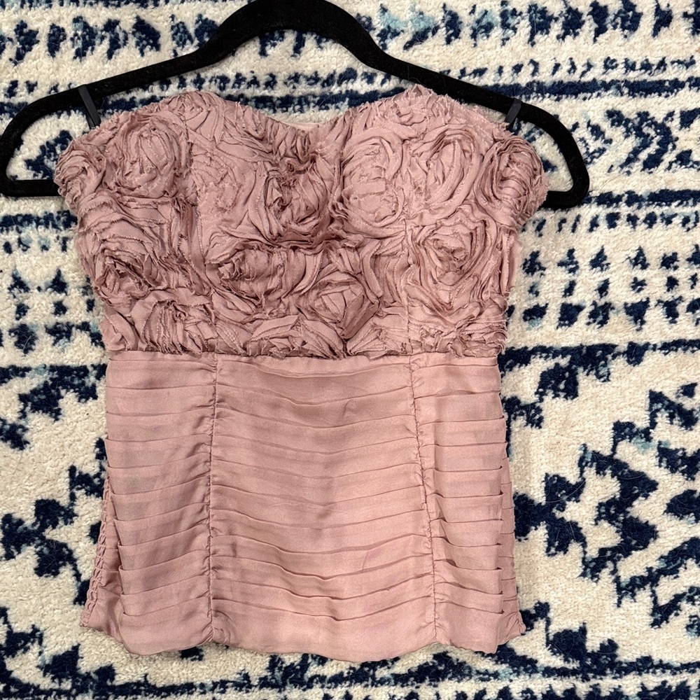 Bebe Elegant Mauve Strapless Top, small